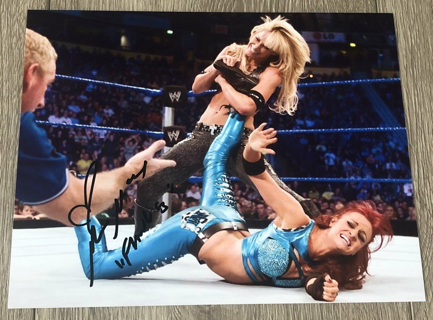 MICHELLE MCCOOL SIGNED AUTOGRAPH WWE DIVAS RAW 8x10 Photo Poster painting A w/EXACT PROOF