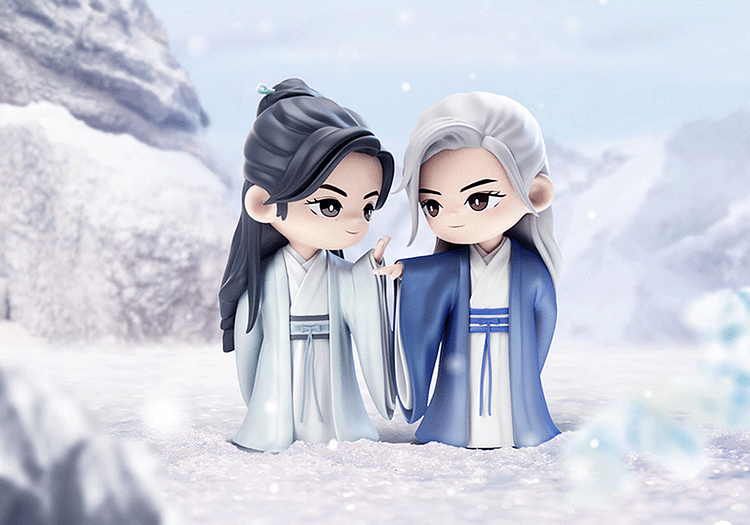 YOUKU x KOITAKE Word of Honor Official Character Figure  (Cute Version)-Zhou Zi Shu/Wen Ke Xing: Snow Mountain