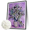Diamond Painting-DIY Special Shaped Drill Pearl Painting Iris(35x45cm)