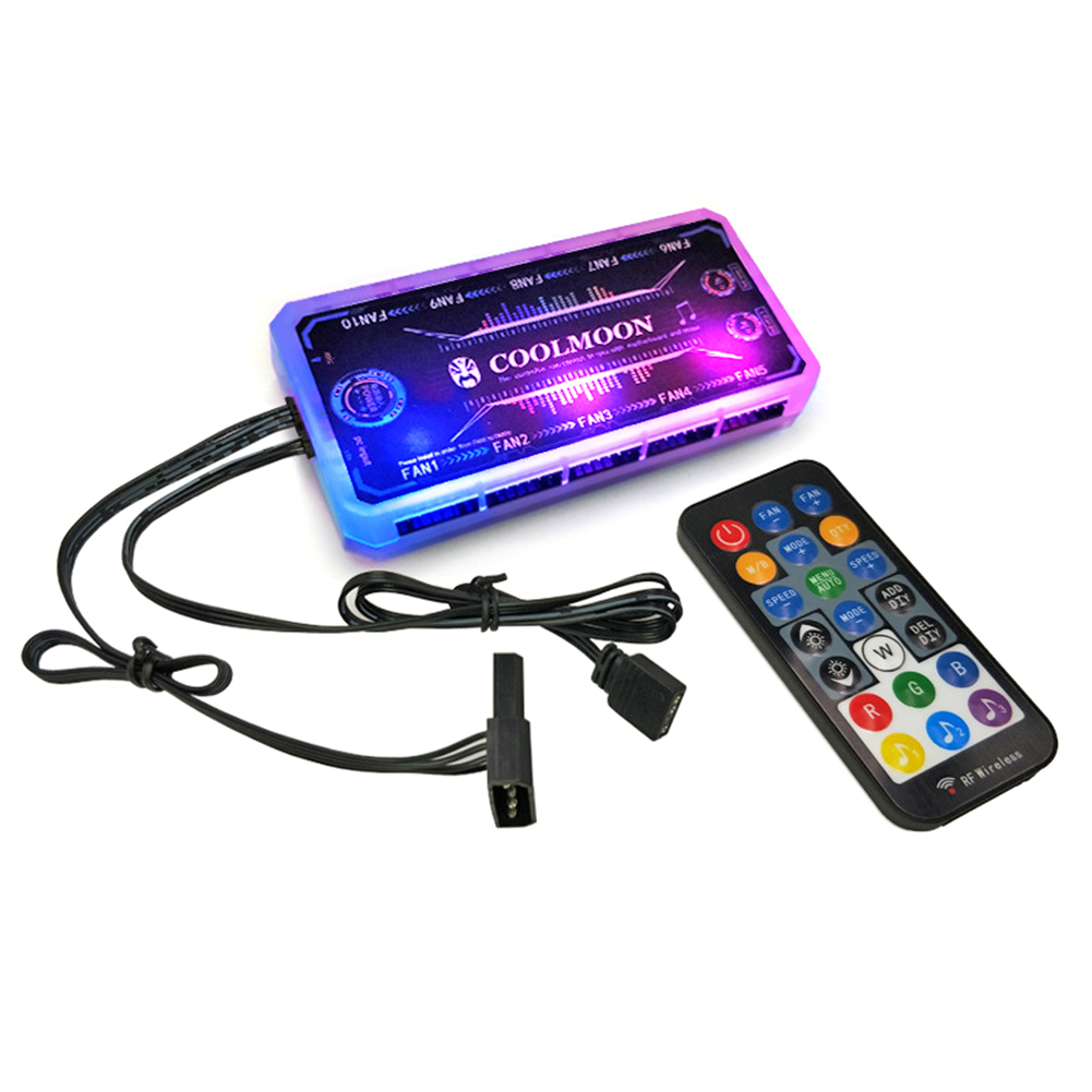 

RGB Fan Controller 12cm Remote Control Computer Case PC Cooling Chassis, 501 Original