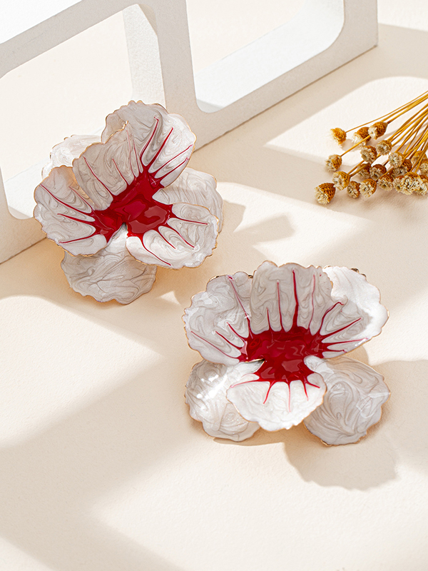 Flower Shape Geometric Earrings Accessories