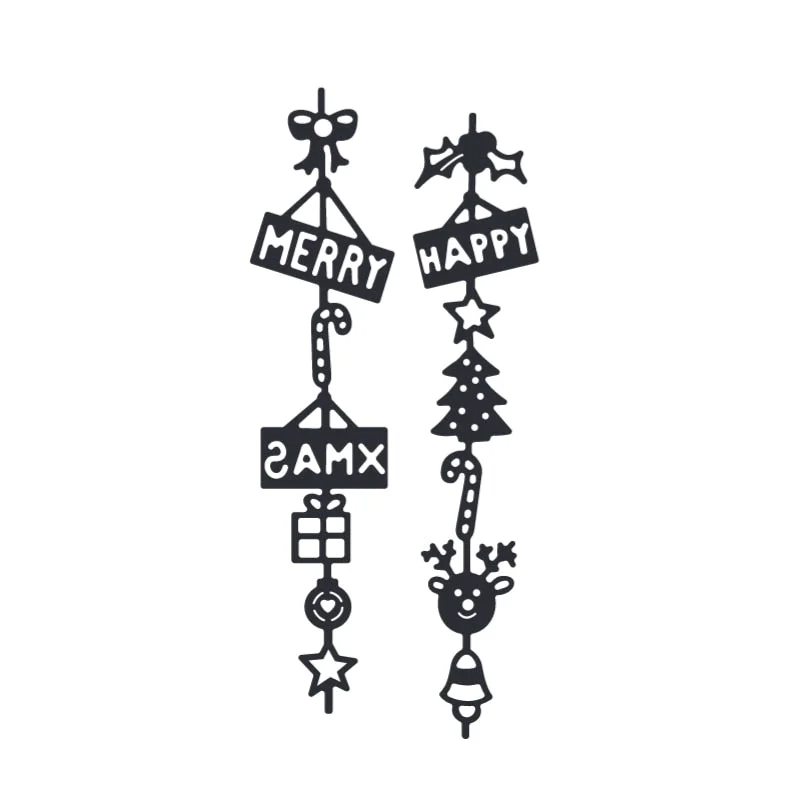 HAPPY MERRY XMAS Christmas Metal Cutting Dies For DIY Scrapbook Cutting Die Paper Cards Embossed Decorative Craft Die Cut New