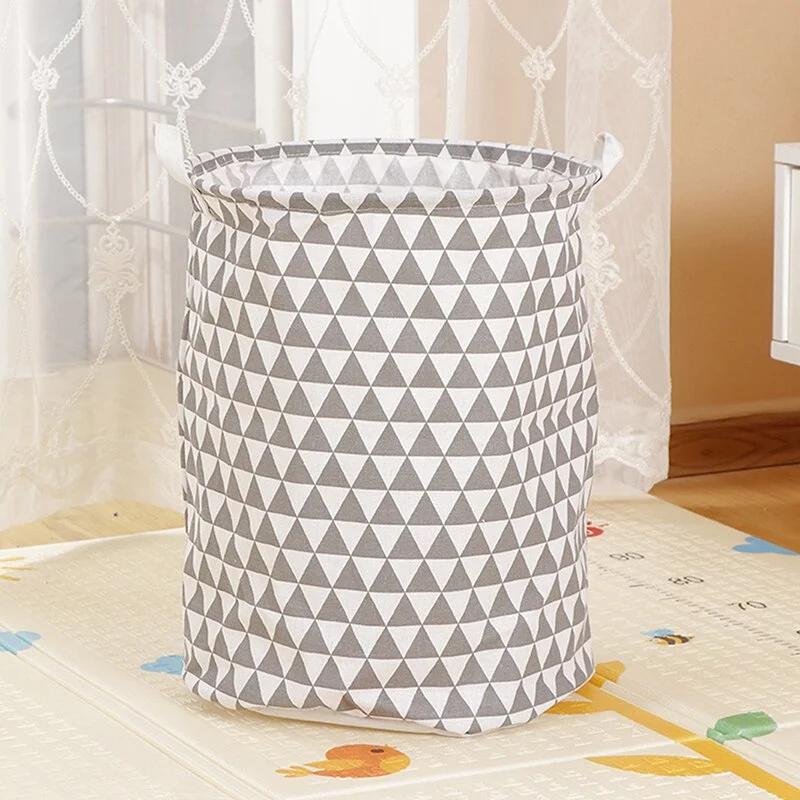 Organizer Canvas Laundry Basket Waterproof Large Capacity Laundry Hamper Dirty Clothes Storage Basket Toy Home Storage Bin 45x35