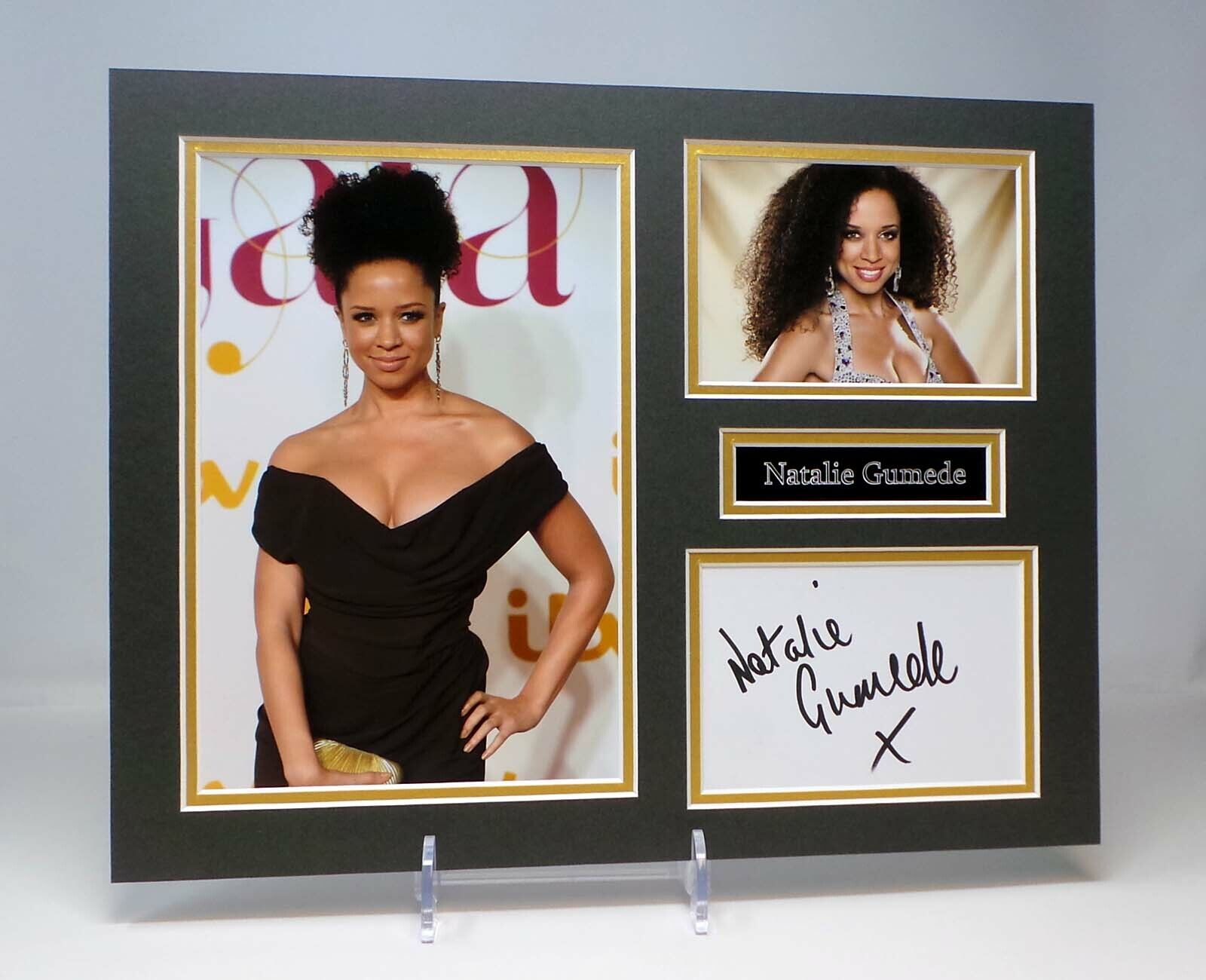 Natalie GUMEDE Signed Mounted Photo Poster painting Display AFTAL RD COA Kirsty SOAMES Corrie