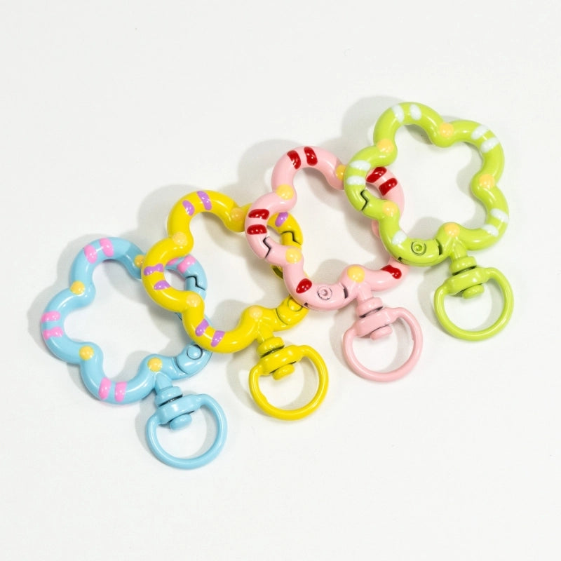 10 PCS/Package 28*40mm Zinc Alloy Flower Jewelry Buckle