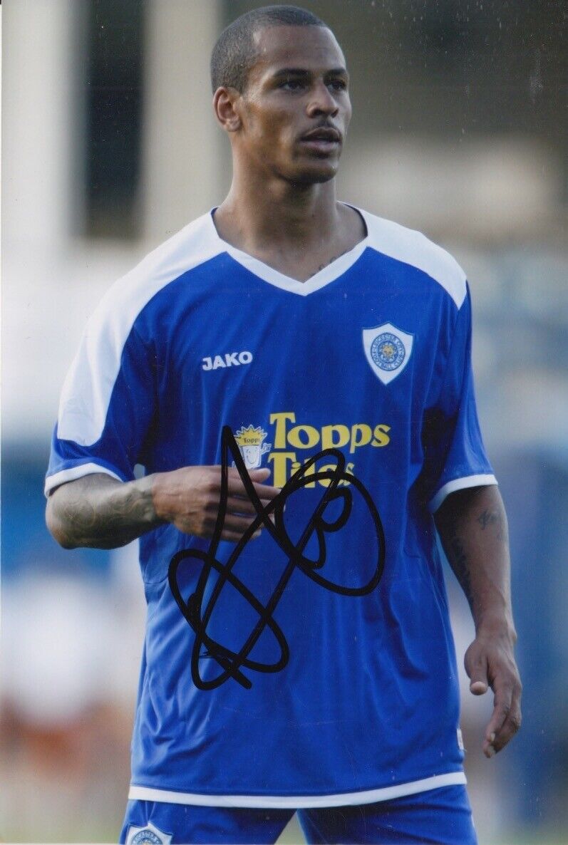 DJ CAMPBELL HAND SIGNED 6X4 Photo Poster painting LEICESTER CITY FOOTBALL AUTOGRAPH