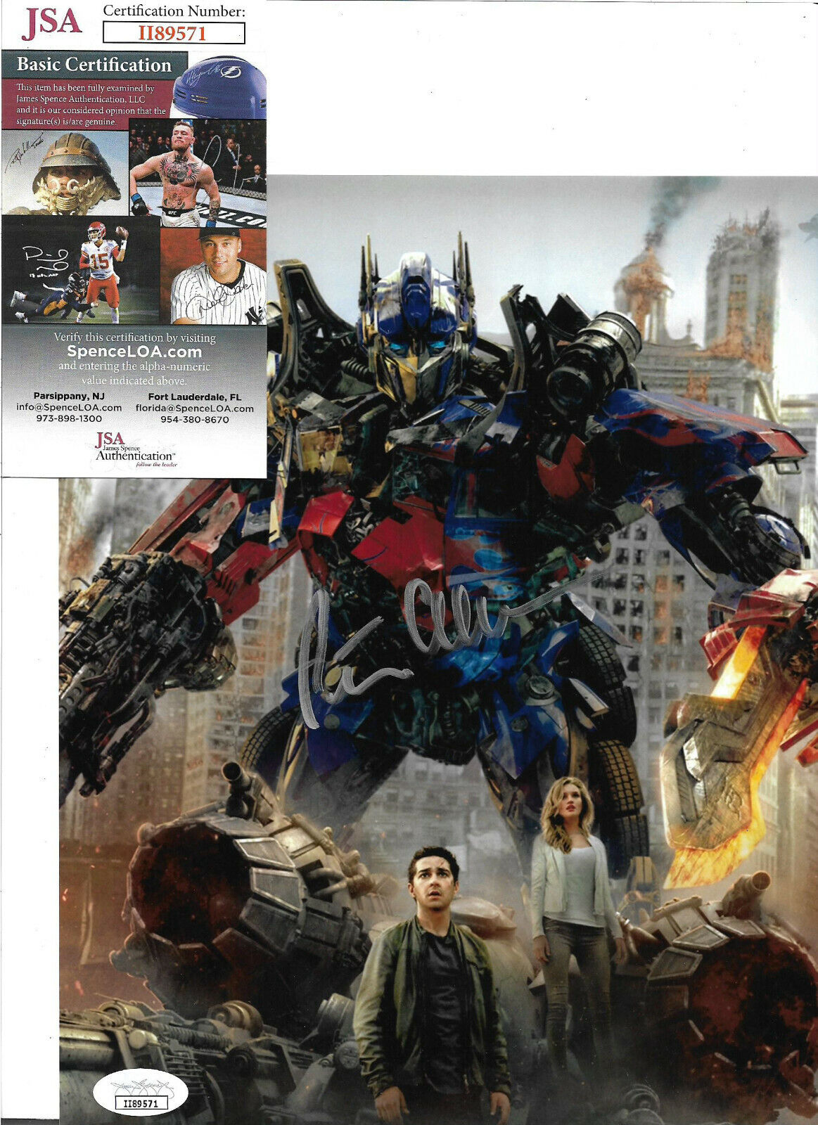 Peter Cullen Authentic Signed 8x10 Photo Poster painting, Transformers, Optimus Prime, JSA COA