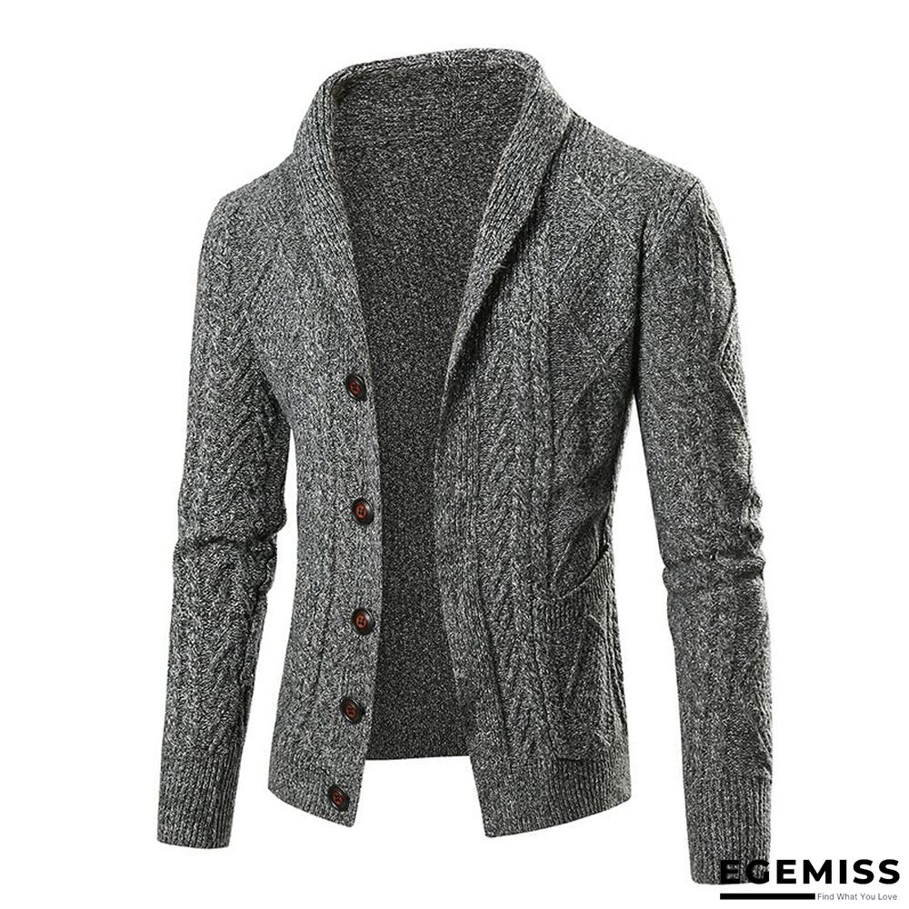 Men's Twisted Blossom Shirt Knitted Coat | EGEMISS