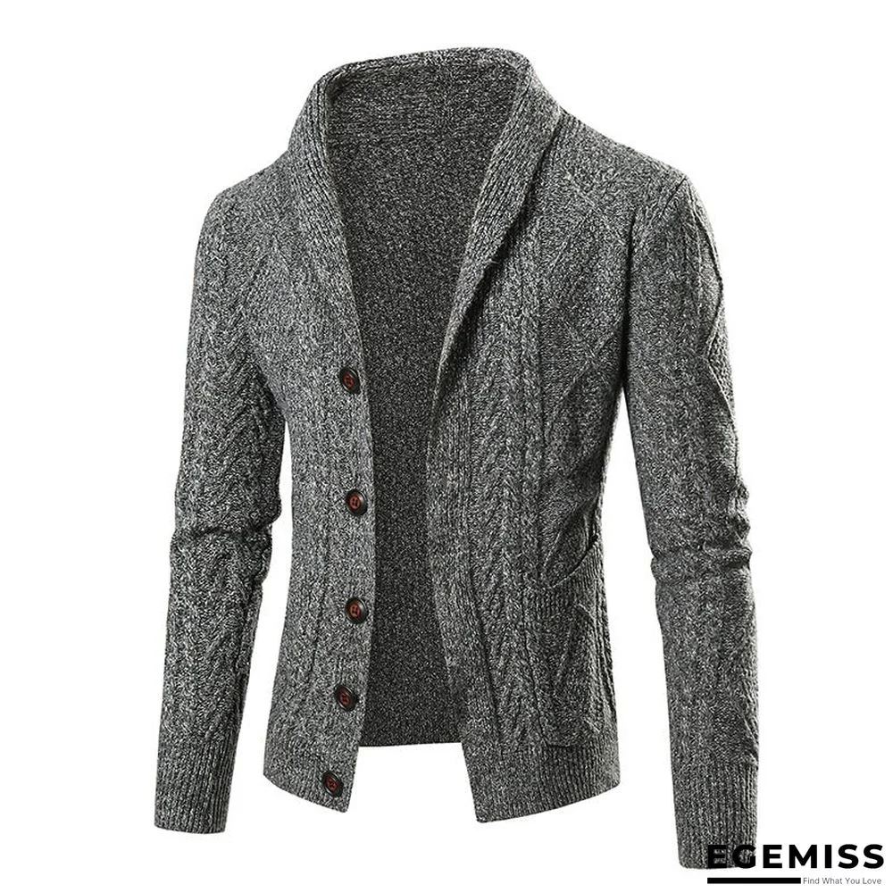 Men's Twisted Blossom Shirt Knitted Coat | EGEMISS