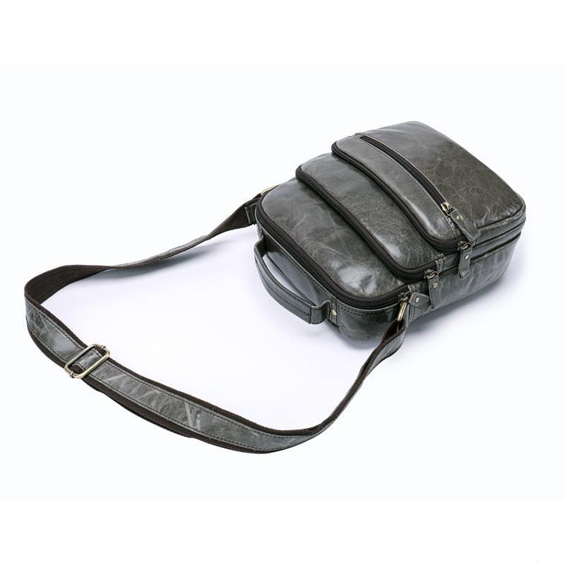 Classic Leather Soft Handbags For Men With Large Capacity