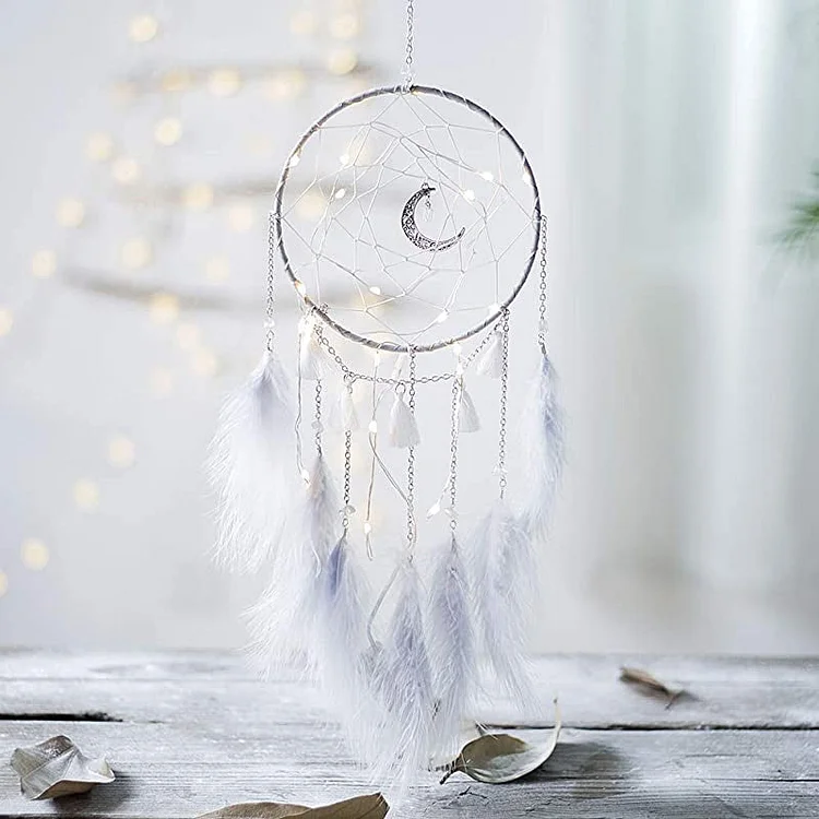 Nice Dream LED Dream Catcher, Dream Catchers for­ Bedroom, Handmade Wall Hanging Home Decor Ornaments Craft