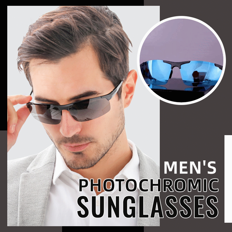 Men's Photochromic Sunglasses with Antiglare Polarized Lens