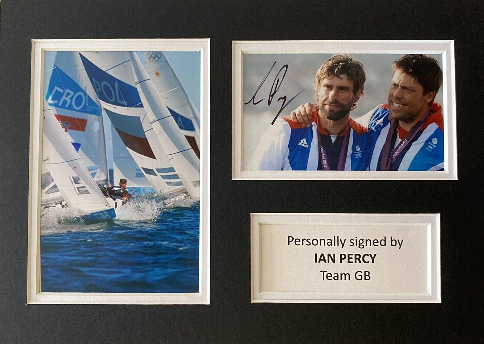 Ian Percy Hand Signed Photo Poster painting In A4 Mount Display - Olympics - Team GB