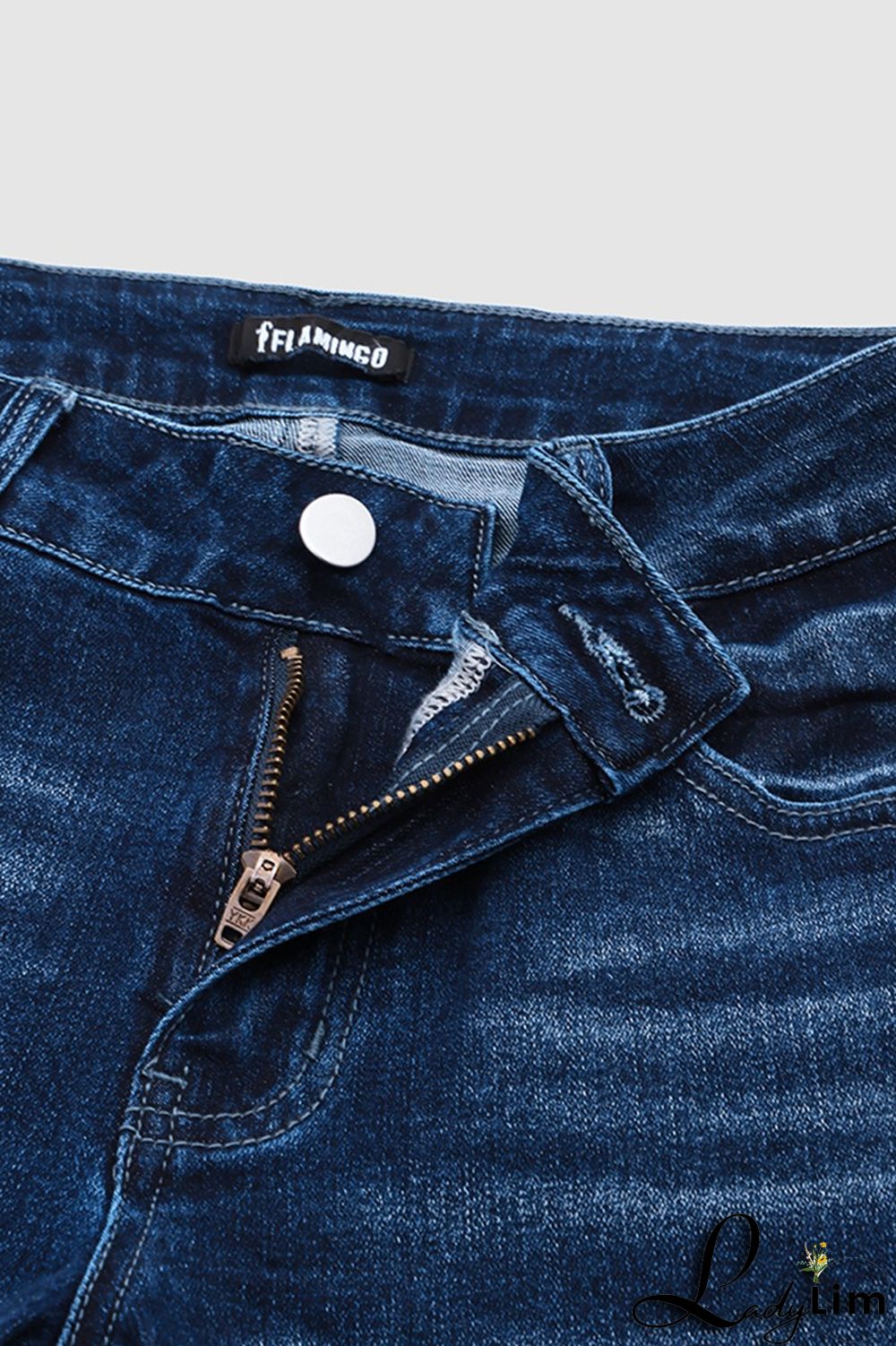 Pocket Detail Mid Rise Bootcut Jeans Without Belt