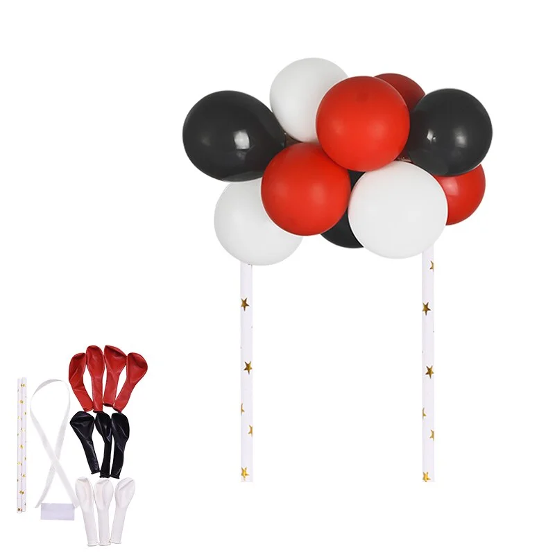 1set Creative 10pcs 5inch Balloon Cake Topper Set Birthday Party Decoration Cake Toppers Baby Shower Wedding Decor Supplies