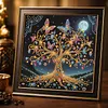 Moonlit Golden Butterfly Special Shaped 5D DIY Partial Drill Diamonds Dots Gem Art Kits 11.81 X11.81inch Diamond Dots Paintings Diamonds Paintings Gem Art for Adults Beginners Home Decor