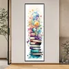 (Big Size) Stack Of Books With Flowers - 11CT Stamped Cross Stitch 30*80cm/11.81*31.5in