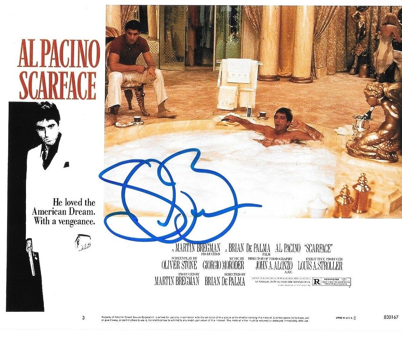 * STEVEN BAUER * signed 8x10 Photo Poster painting * SCARFACE MANNY * PROOF * COA * 22