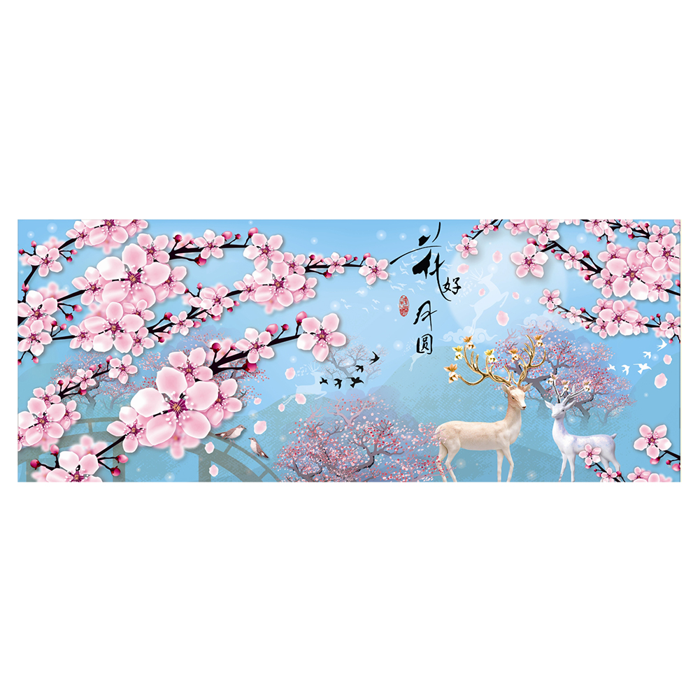 

Deer - 11CT Stamped Cross Stitch - 148*65CM, 501 Original