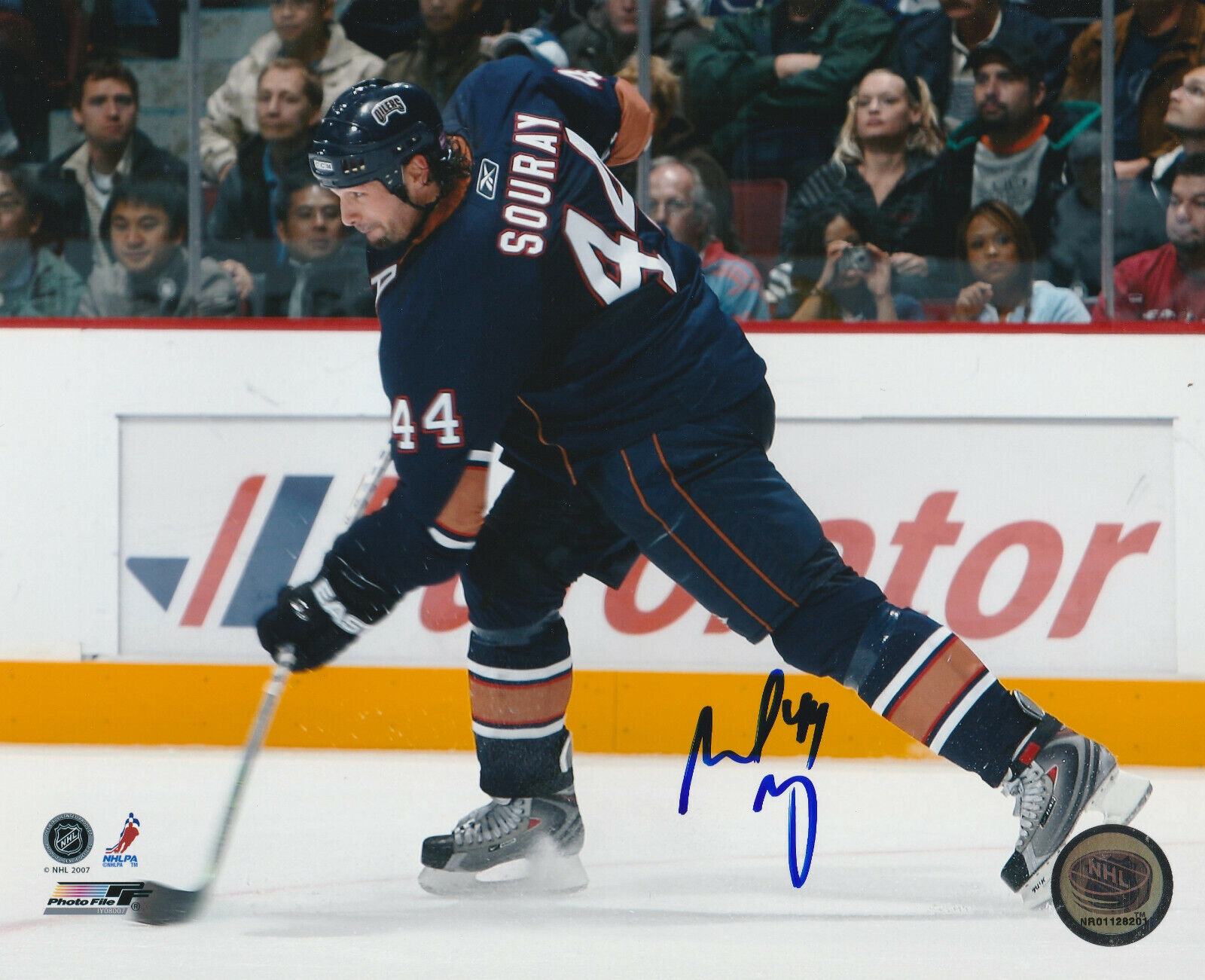 SHELDON SOURAY SIGNED EDMONTON OILERS 8x10 Photo Poster painting #3 Autograph