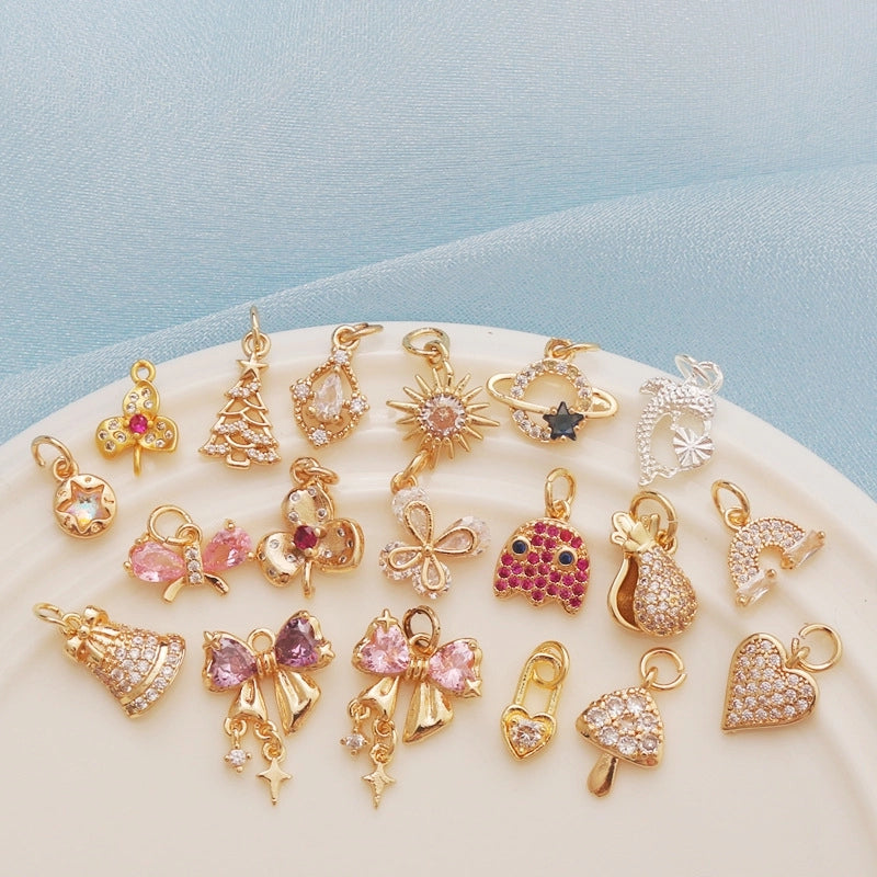 1 Piece Alloy Star Heart Shape Bow Knot Pendant