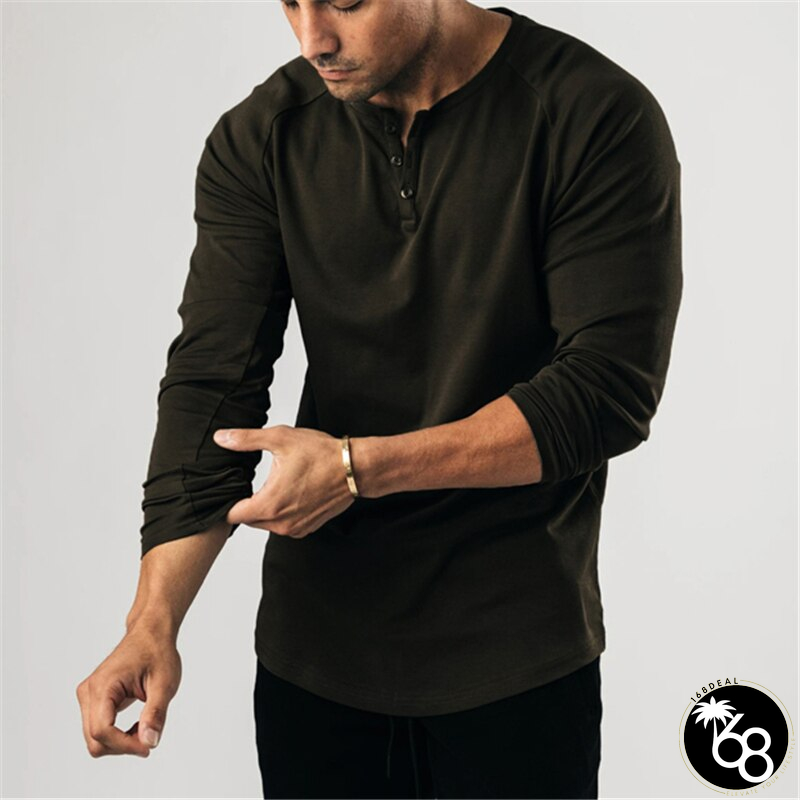 Men's Cotton Full Sleeve Quick Dry Gym Wear Solid Pattern Shirt | 168DEAL
