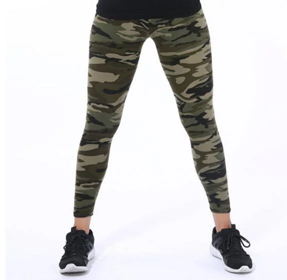 CUHAKCI New Brands Women Leggings High Elastic Skinny Camouflage Legging Spring Autumn Leggins Slimming Women Leisure Pant