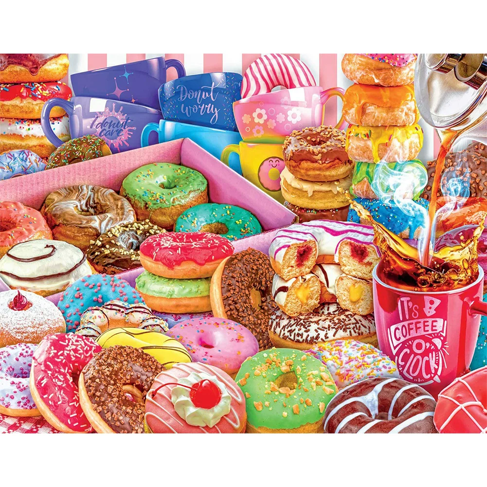 Diamond Painting - Full Round - Colorful Donuts(50*40cm)