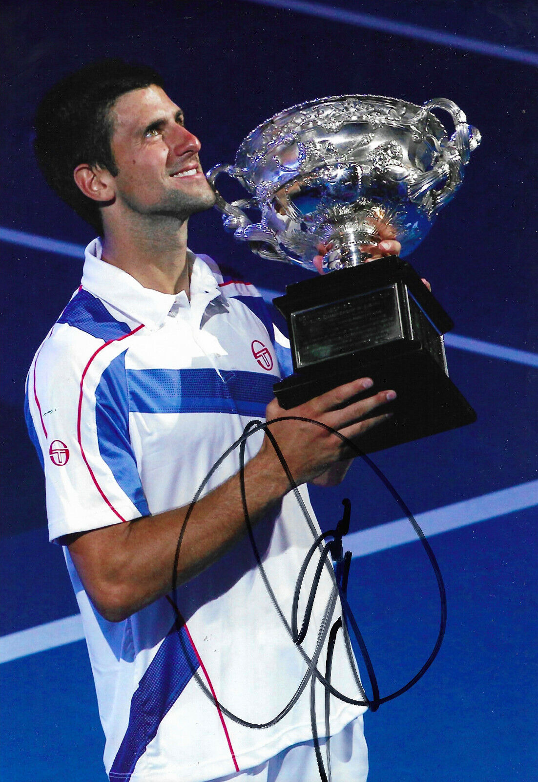 Novak Djokovic signed 8x12 inch Photo Poster painting autograph