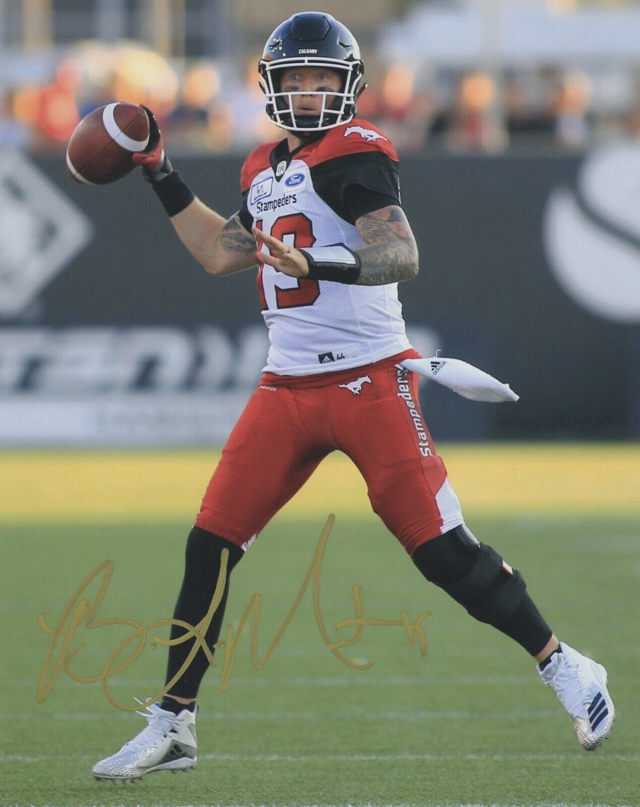 BO LEVI MITCHELL SIGNED AUTOGRAPH CALGARY STAMPEDERS 8X10 Photo Poster painting PROOF #2