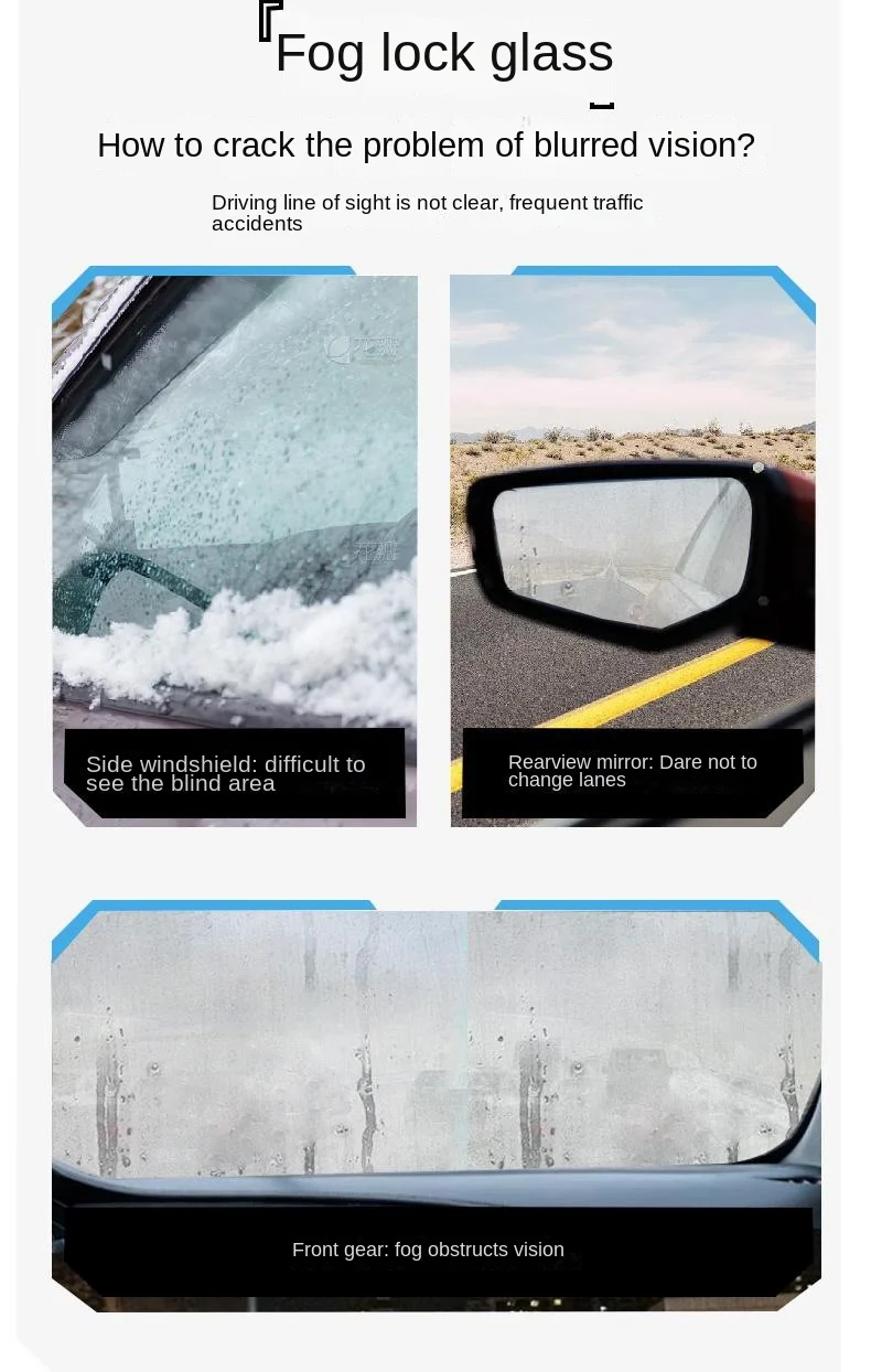 Car windshield defogging crystal plating liquid