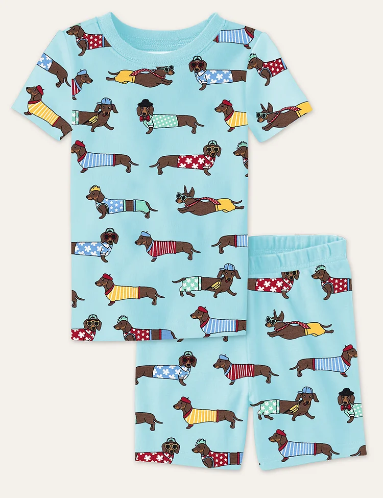Kid's Dachshund Cute Dog Pajama Set