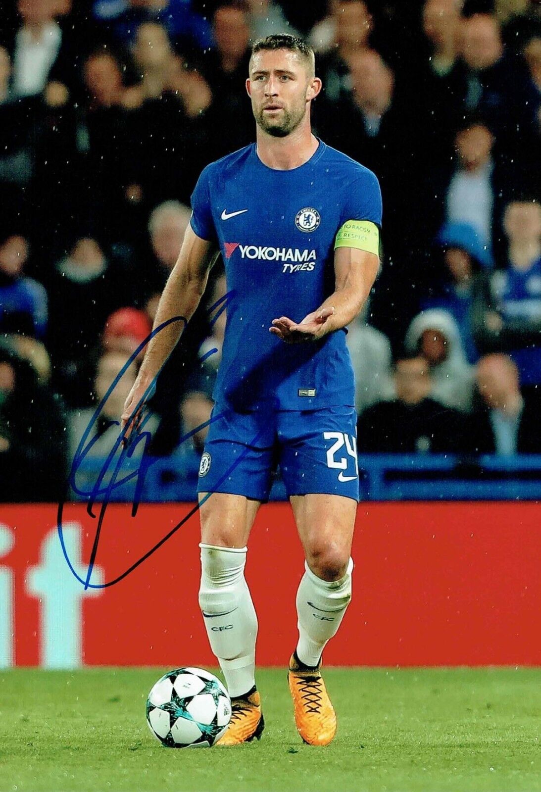 Gary CAHILL SIGNED COA Autograph 12x8 Photo Poster painting 2 AFTAL CHELSEA Premier League