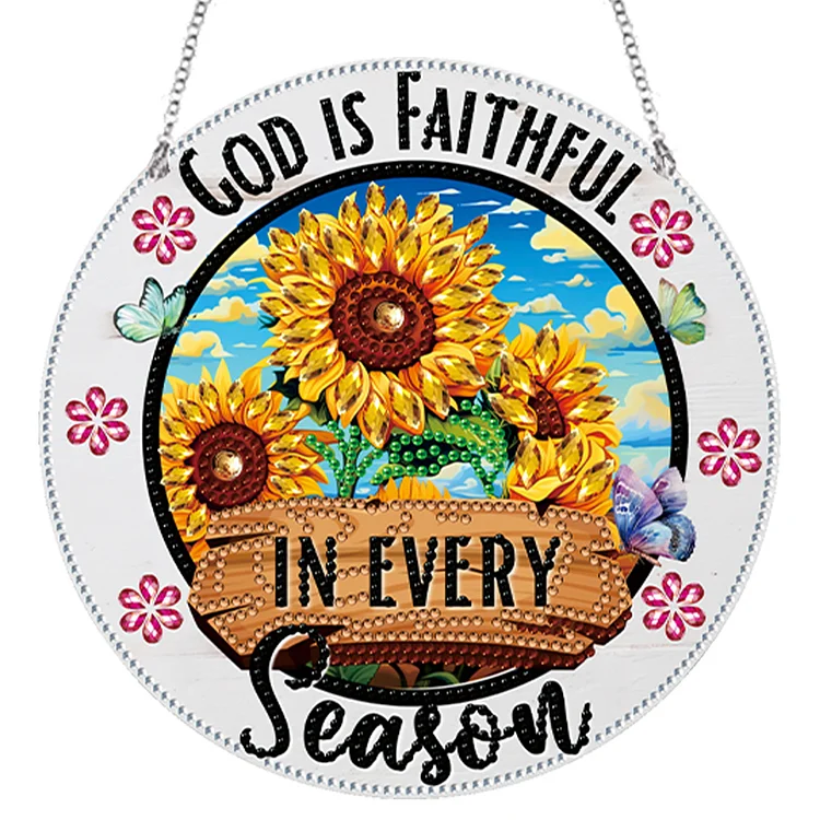 Acrylic Suncatcher Blessing Prayer Window Door Sign Hanging Decor Garden Decor