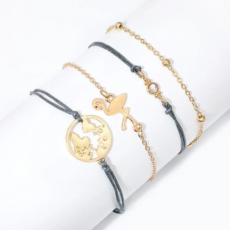 Women plus size clothing Wholesale Cheap Jewelry Simple Vintage Classic Bohemia Alloy 5 Pieces Bracelet-Nordswear