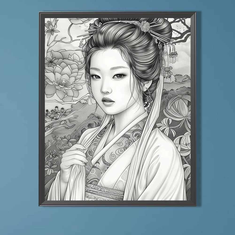 Diamond Painting - Full Round Drill - Ancient Style Beauty(Canvas|40*50cm)