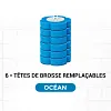 Ensemble de Brosse &agrave; Toilettes avec T&ecirc;tes de Remplacement Jetables
