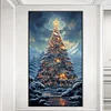 (40*70cm)Snowy Xmas Tree - Full Round Drill Diamond Painting