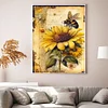 Sunflower And Bee-11CT Stamped Cross Stitch 40*55cm/15.75*21.65in