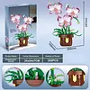 Artificial Flower Building Blocks for Adults Women for Home Office Decor(Orchid)