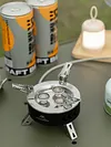 6800W Camping Gas Stove with Storage Bag Foldable Picnic Stove Cooking Accessory