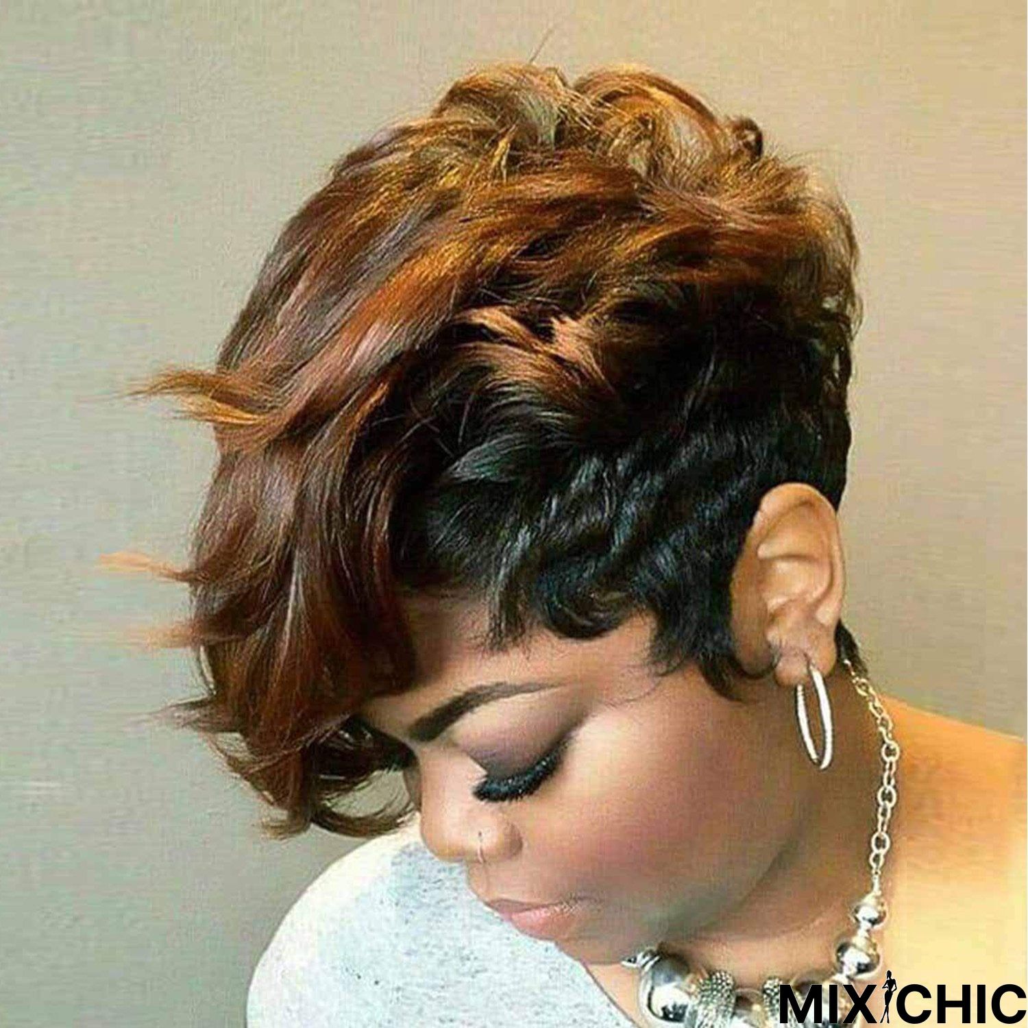 European and American Short Curly Hair Wig Chemical Fiber Hair Hood