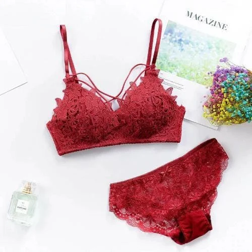 pornhint Pornhint Bra Summer Women Push Up Wireless Lace Bra Top Women Size Bralette Underwear