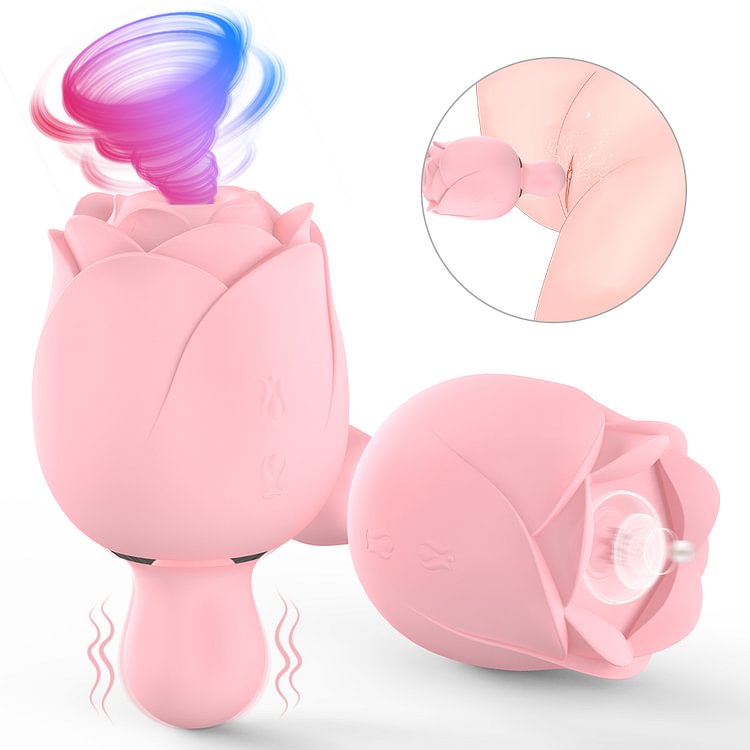 Sucking Virbrator Rose Adult Sex Toy Double Sided Pink Rose Vibrator For Women