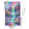 Bunter Wasserfall - runder Bohrer Diamantmalerei - 40*60cm (große Größe)