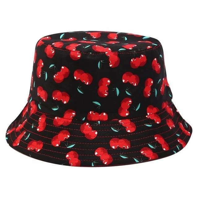 New Fruit Cherry Bucket Hats