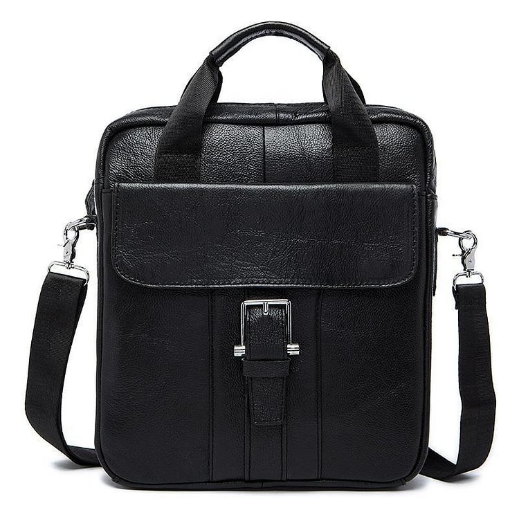 Classic Leather Soft Handbags For Men With Large Capacity
