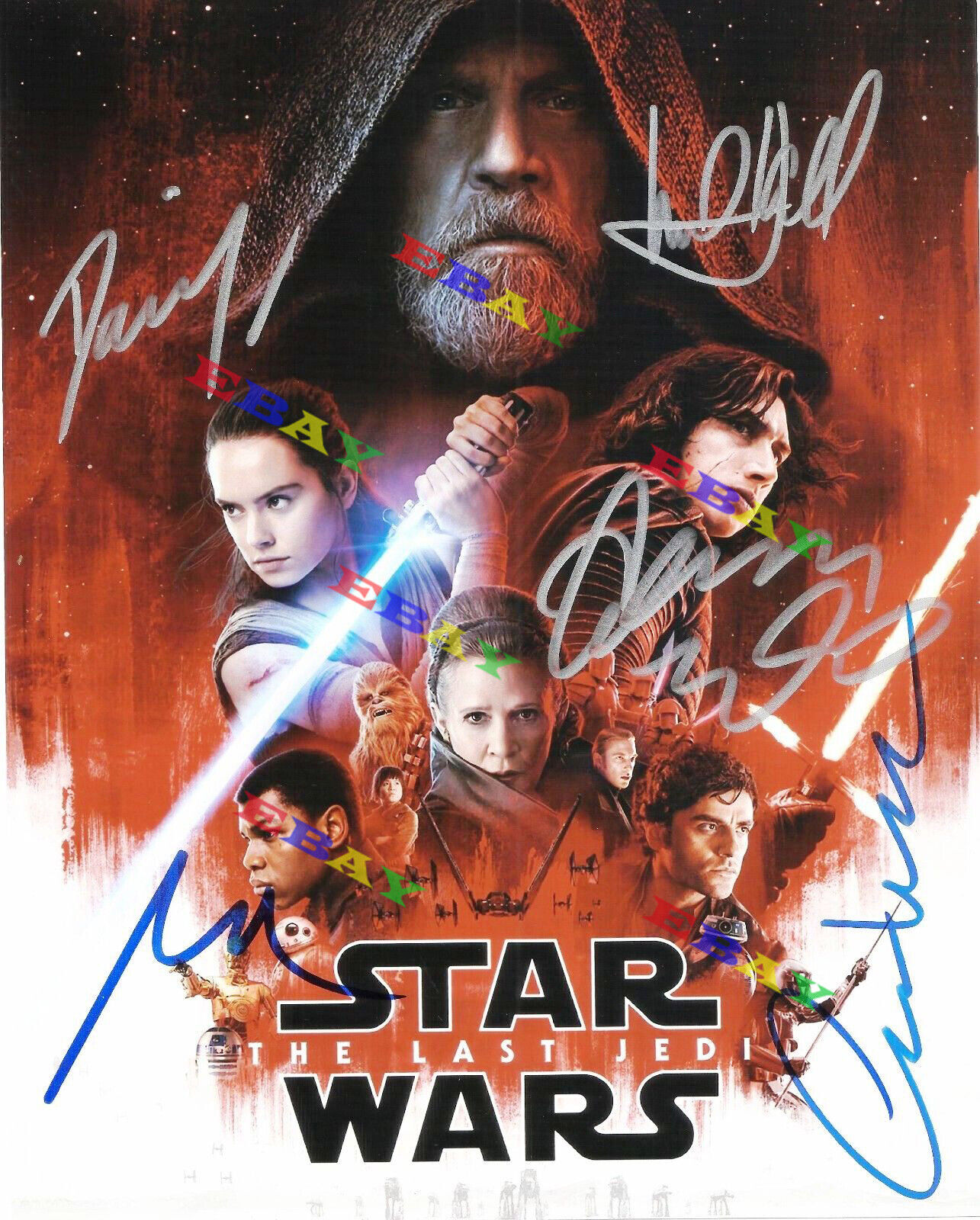 Star Wars The Last Jedi Cast Autographed Signed Photo Poster painting Reprint