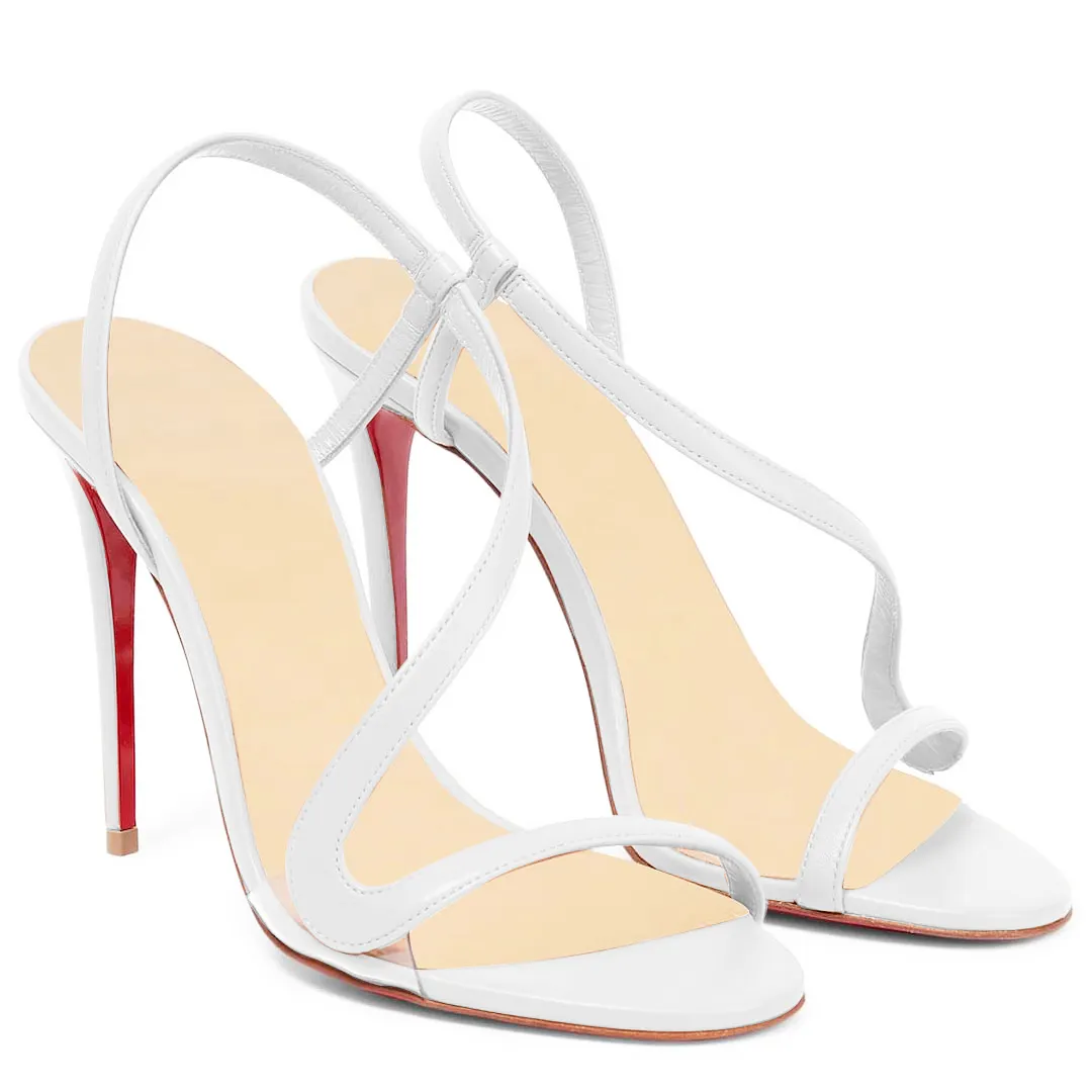 100mm/120mm Spotlight Wavy Straps Sandals Red Bottom  Sandals 
