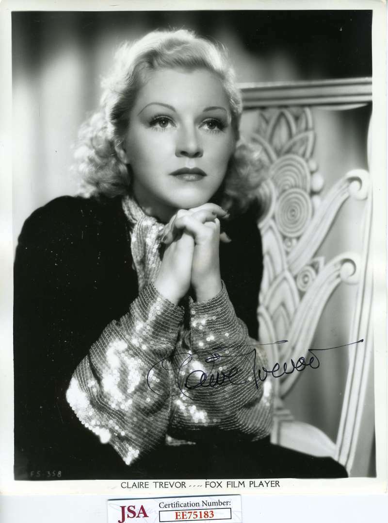 Claire Trevor Jsa Coa Hand Signed 8x10 Photo Poster painting Autograph